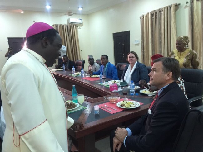 Ambassador W. Stuart Symington visits Bishop Kukah
