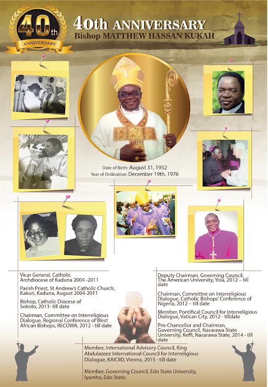 Bishop Kukah's 40th anniversary of priestly ordination