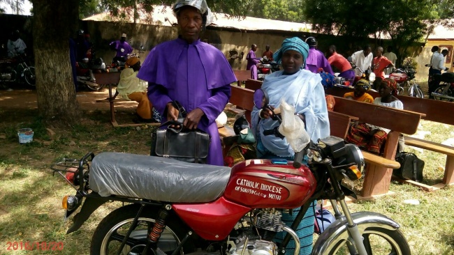 Sokoto Diocese distributed 50 motorcycles to her Catechists.