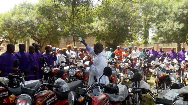 Sokoto Diocese distributed 50 motorcycles to her Catechists.