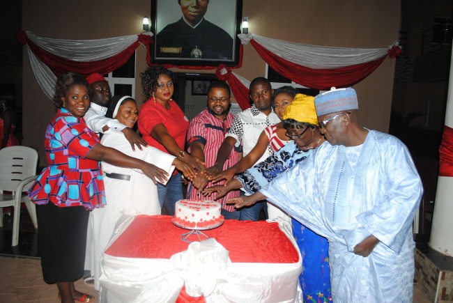 Families celebrate Valentine's day 2017 with Bishop Kukah