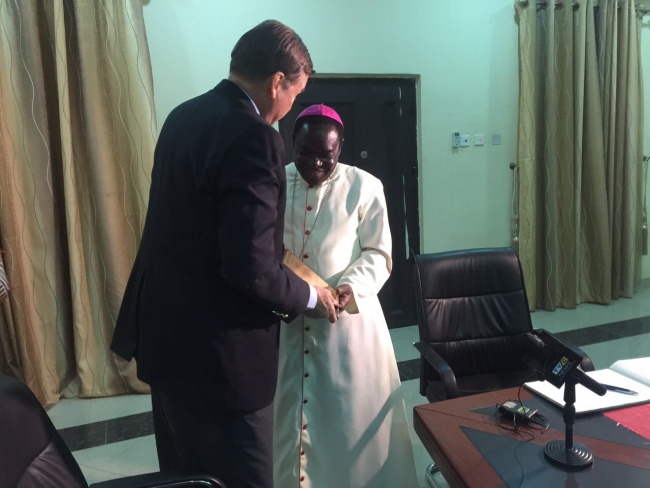 Ambassador W. Stuart Symington visits Bishop Kukah