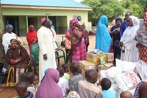 Bishop Kukah, Integrity Women visits the orphanage home