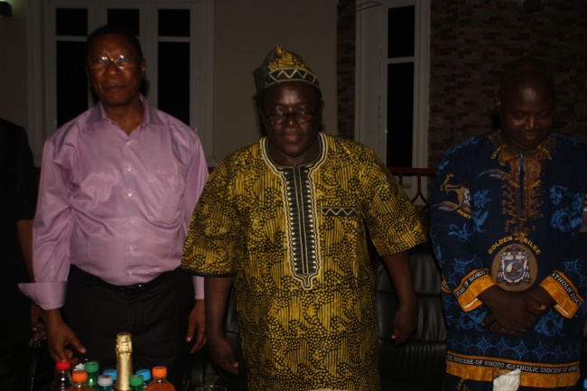 L-R: Fr. Okafor, Bishop Kukah, Fr. Iliya