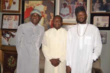 Bishop Kukah with TuBaba and Sound Sultan