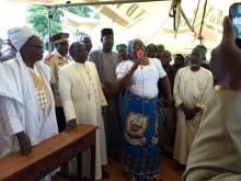 Bishop Kukah visits IDP in Gandi, Donates Relieve Items