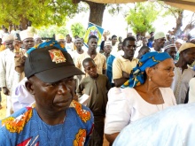 Bishop Kukah visits IDP in Gandi, Donates Relieve Items